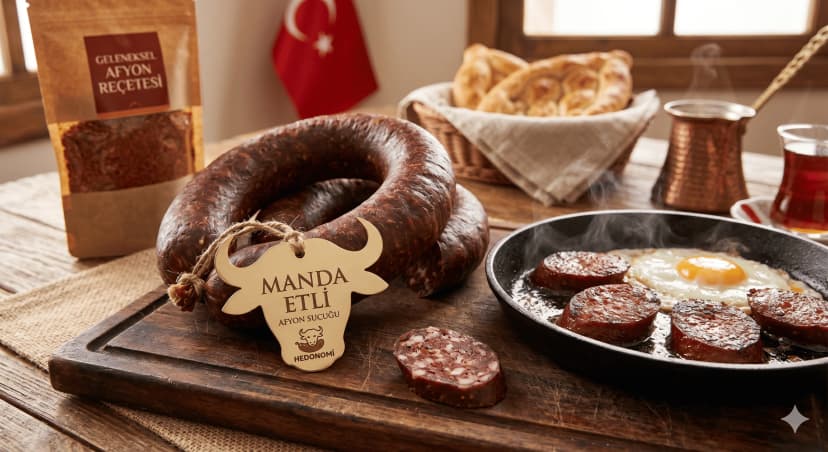 Afyon Sucuğu Doğal Fermente (Manda Etli Coğrafi İşaretli)